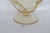 Glass Yellow Depression Glass Pedestal Bowl Octagonal Swirl Pattern With Handles 4891b For Sale - Image 7 of 13
