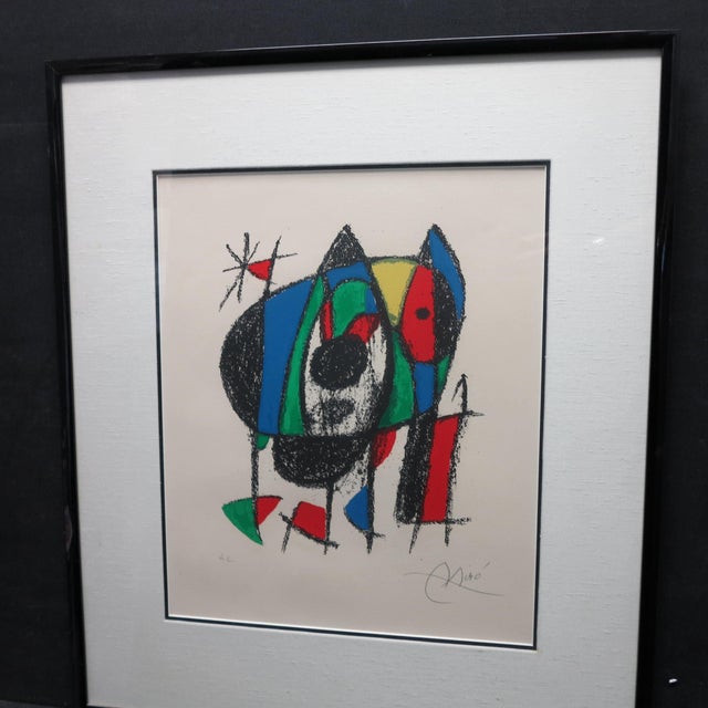Vintage 1974 Joan Miro Original Lithograph Hand Signed Plate 6, Lithographs Volume II For Sale In Denver - Image 6 of 10