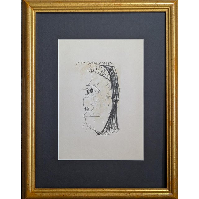 Pablo Picasso, Profile, Original Color Serigraph, 1964 For Sale - Image 7 of 7