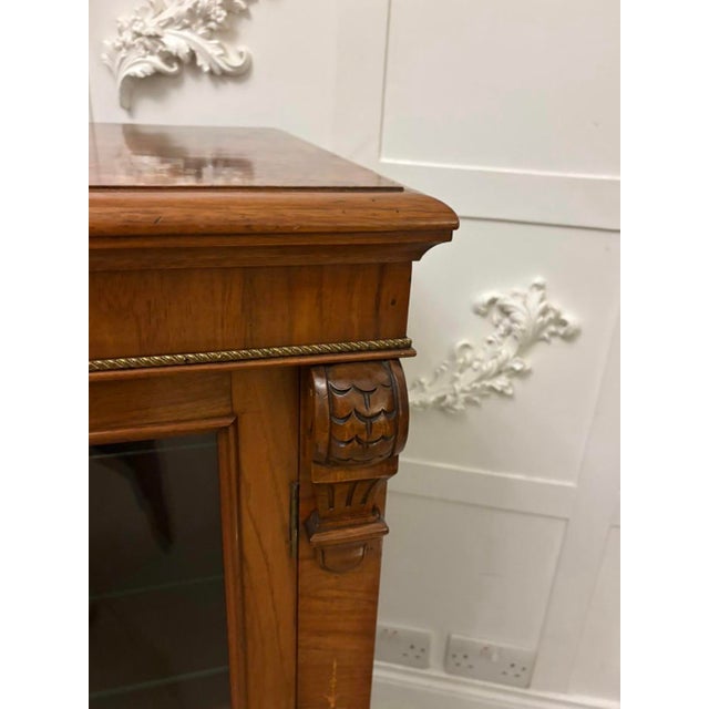 Brown Antique Mid-19th Century Inlaid Mahogany Display Cabinet, 1860s For Sale - Image 8 of 15
