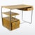 1940s Bauhaus Writing Desk in Oak, 1940s For Sale - Image 5 of 11