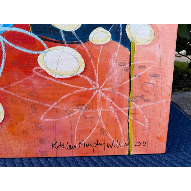 Monumental Abstract Landscape Painting by Kathleen Murphy Willer, “View Out My Studio Window” | 2019 For Sale In Naples, FL - Image 6 of 12