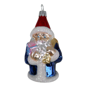 1992 Christopher Radko Blue Santa Ornament