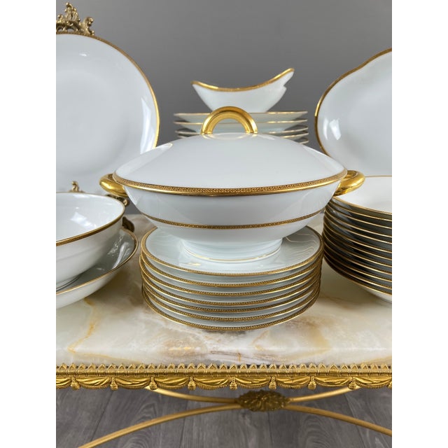 Porcelain Dinner Service from Limoges, 20th Century, Set of 45 For Sale - Image 11 of 13