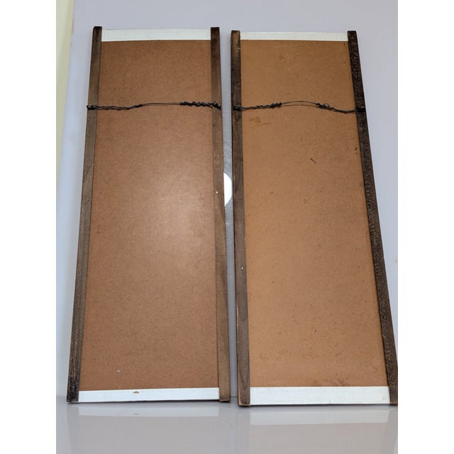 Asian Chinoiserie Foo Dog Buddha Gravel Art a Pair For Sale - Image 10 of 11