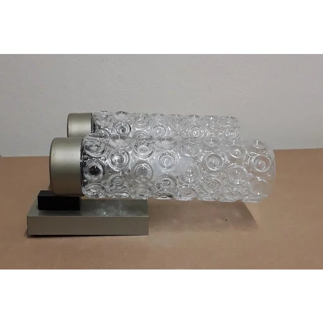 Vintage Wall Lamps with Silver-Colored Metal Holders, 1970s, Set of 2 For Sale - Image 3 of 5