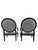 Vintage Louis XVI Style Medallion Back Armchairs Newly Reupholstered - Pair For Sale - Image 12 of 12
