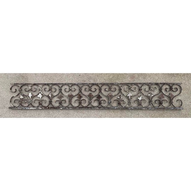 Metal Single Horizontal Wrought Iron Wall Hanging For Sale - Image 7 of 12