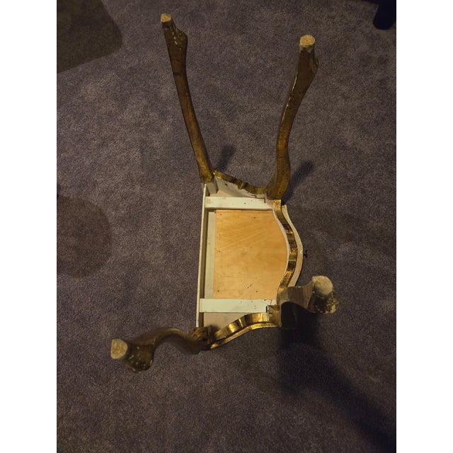 Italian Giltwood Rococo Console Table With Hand-Painted Details, Mid 20th Century For Sale In Denver - Image 6 of 6