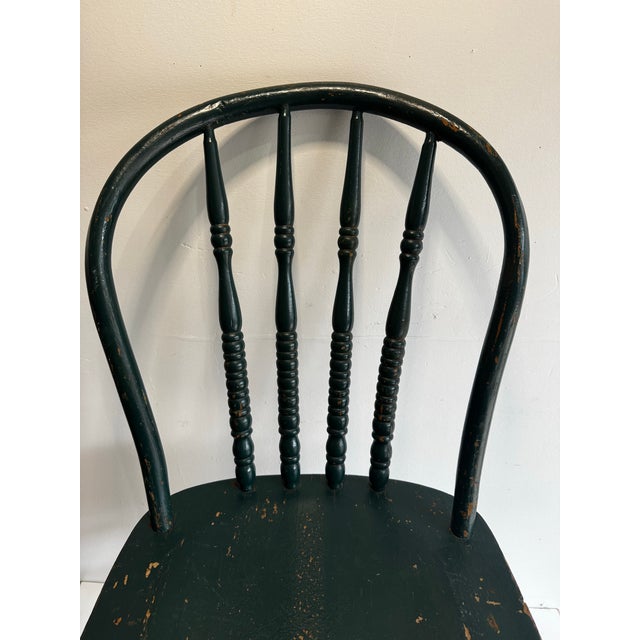 Antique Bow Back Windsor Style Farmouse Chair With Original Patina For Sale - Image 11 of 11