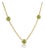 Natural Peridot Chain & Link Necklace - August Birthstone Minimalist Layering Necklace For Sale