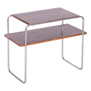Bauhaus Side Table in Walnut attributed to Hynek Gottwald, Czechia, 1930s For Sale