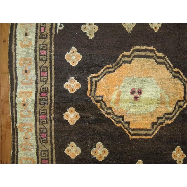 English Early 20th Century Zabihi Collection East Turkestan Rug - 4'6" x 5'7" For Sale - Image 3 of 7