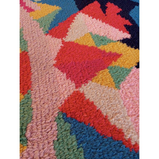 Vintage Flowers and Space Rug, Italy, 1980s For Sale - Image 4 of 18