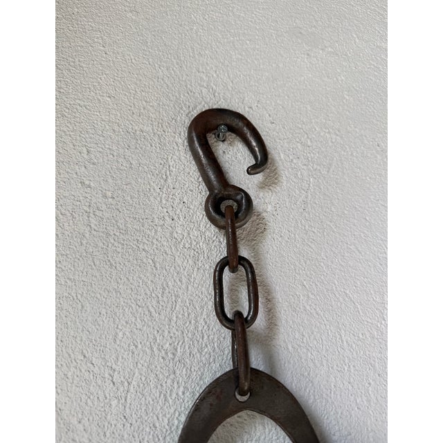 Gray Brutalist Metal and Chain Mirror, 1950s For Sale - Image 8 of 18