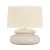 Mitzi Pia 19.5 in. 1 Light Table Lamp in Aged Brass and Ceramic Butter Crackle Finish For Sale