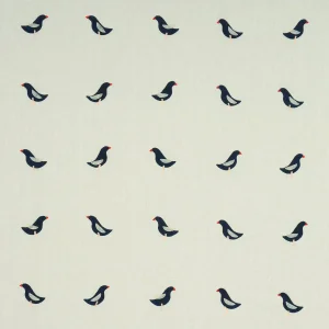 Schumacher X Caroline Z Hurley Birds Hand Block Print Fabric In Black On Natural