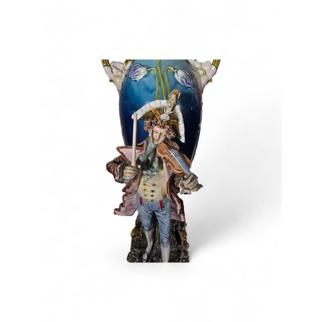 Art Nouveau Enamelled Ceramic Vases, 1890, Set of 2 For Sale - Image 10 of 14