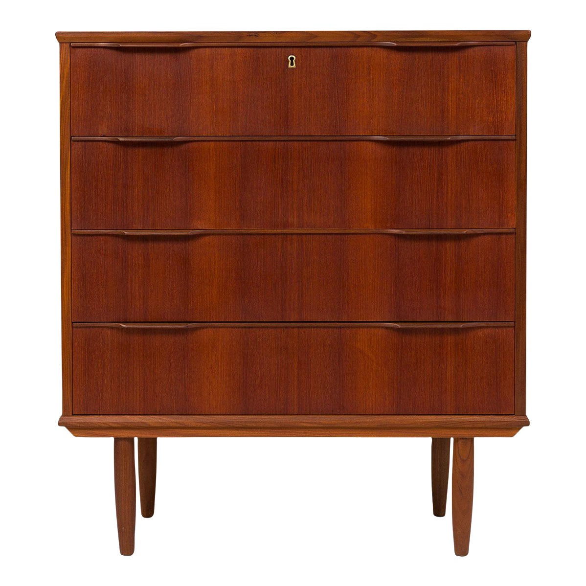 1960s Danish MidCentury Four Drawer Teak Lowboy Dresser Chairish