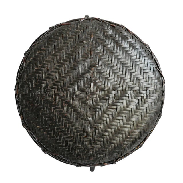 Vintage Akha Thai Basket W/Lid For Sale - Image 4 of 7