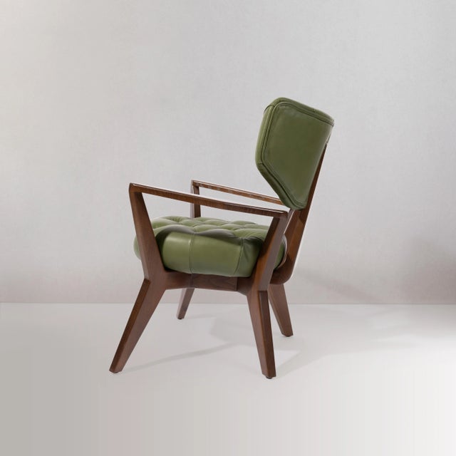 Wood Mid-Century Modern Ash Solid Wood Light Green Kendall Chair For Sale - Image 7 of 11