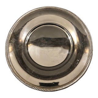 Vintage International Silver Round Serving Tray For Sale