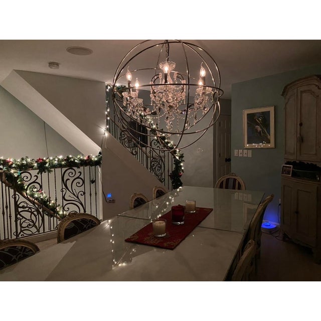 Restoration Hardware Foucault’s Orb Crystal Chandelier Restoration Hardware For Sale - Image 4 of 5
