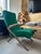 Vintage Scandinavian Armchair in Green Corduroy, 1960s For Sale - Image 6 of 10