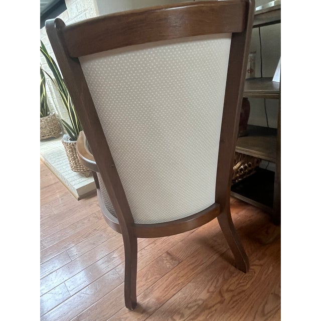 Vintage French Provincial/Hollywood Regency Cane Barrel Chair For Sale - Image 4 of 5