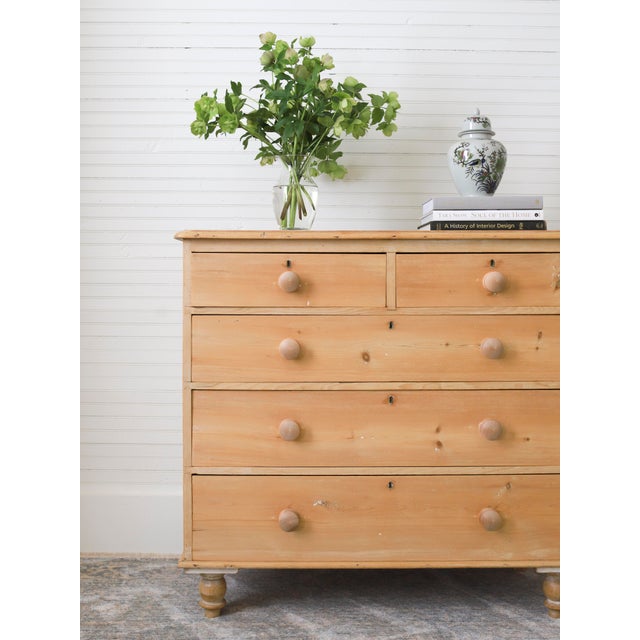 19th C English Pine Dresser, Chest of Drawers For Sale - Image 11 of 12