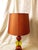 Glass Vintage Pier 1 Amber Glass Pumpkin Table Lamp Art Nouveau Copper Shade Cozy 60s 70s Retro Autumn Whimsy Decor Nostalgic Fall Lighting For Sale - Image 7 of 14