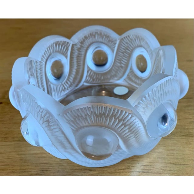 Mid 20th Century Vintage René Lalique Round Crystal Bowl For Sale In Los Angeles - Image 6 of 10