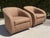 Brown Vintage Milo Baughman Style Sculptural Swivel Barrel Lounge Chairs by Classic Gallery, Pair For Sale - Image 8 of 15