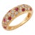 Vintage Ruby Diamond 18k Yellow Gold Ring, Size 4.75 For Sale