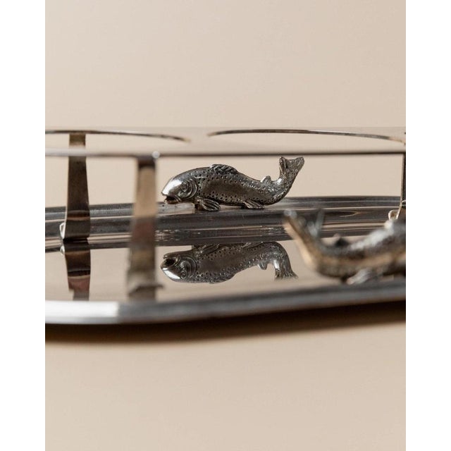 Mid-Century Silver-Plated Shot or Caviar Glasses with Tray, Italy, 1970s, Set of 4 For Sale - Image 9 of 13
