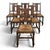 Straw-Seated Chairs with Carved Rosette and Turned Legs, 1920s, Set of 6 For Sale - Image 4 of 4