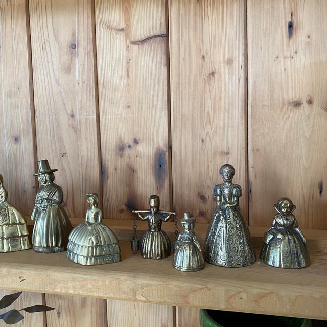 English Collection of 18 Vintage and Antique English Brass Lady Bells For Sale - Image 3 of 8