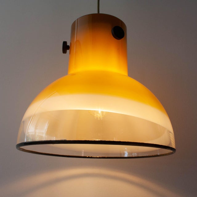 Brown Glass Pendant Light from Peill & Putzler, Germany, 1970s For Sale - Image 6 of 18