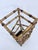 Metal Mid-Century Vintage Gilded Wrought Iron Faux Bamboo Umbrella Stand For Sale - Image 7 of 8