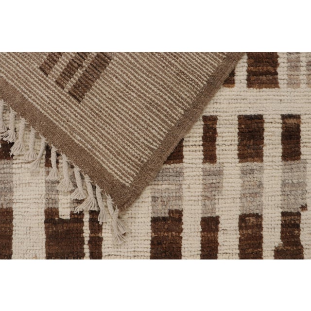 Textile Rug & Kilim’s Modern Rug with Beige-brown Geometric Patterns - 6x9 For Sale - Image 7 of 7
