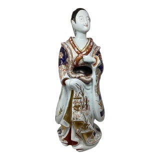 Large Imari Figure of "Bijin" (Beautiful Woman) or Geisha. . C 19th C, Japanese Edo Period ( 1603- 1868). For Sale