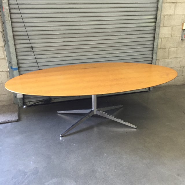 Florence Knoll Oak Conference Table Chairish