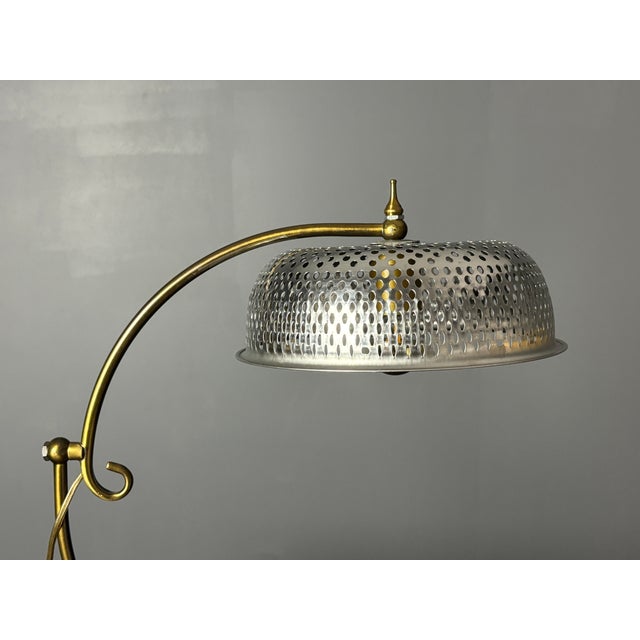 Mid-Century French Sculptural Adjustable Table Lamp with Perforated Shade, 1960s For Sale - Image 6 of 18