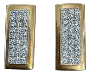 2.6 Carat Diamond VS Quality STUD Earrings Women , 14 Karat Yellow Gold 9.8 Gm