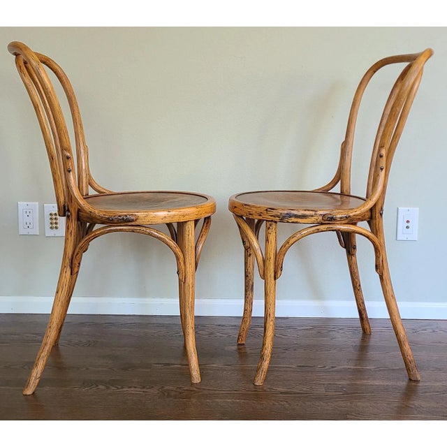 1920s Bentwood Thonet Style Bistro Chairs Made in Poland a Pair