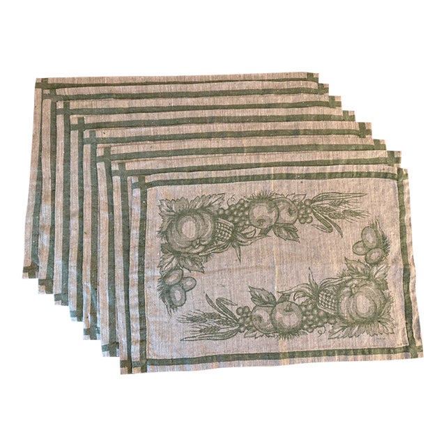 Williams-Sonoma Jacquard Linen Placemats, Set/8 For Sale