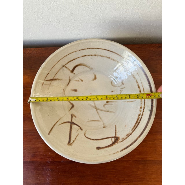 Contemporary Signed Studio Pottery Serving Bowl For Sale - Image 3 of 9