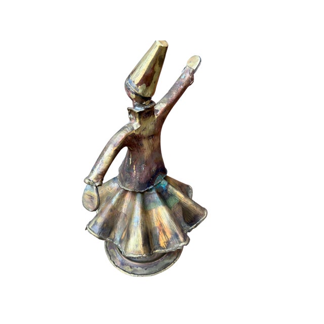 Kinetic Brass Whirling Dervish Figure For Sale - Image 4 of 9