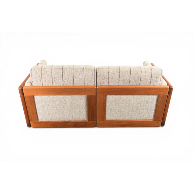 Wood Late 20th Century Ib Madsen + Acton Schubell Ms77 Loveseat in Teak and Original Wool For Sale - Image 7 of 11