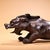 Bronze Vintage Bronze Recumbent Beast Statue - Gilt Animal Figurine For Sale - Image 8 of 10